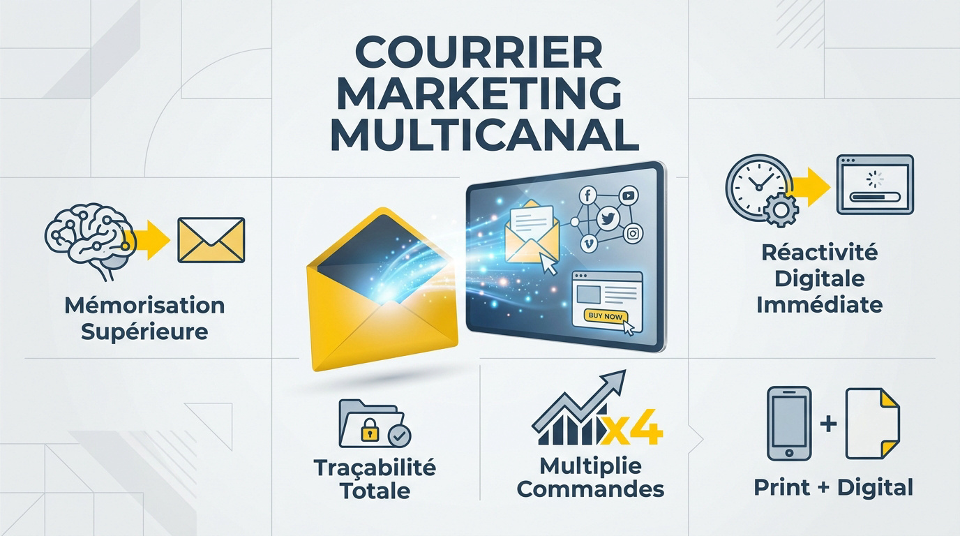 Stratégie de courrier marketing multicanal alliant papier et digital